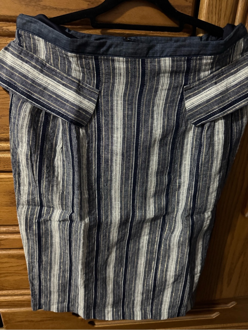 Anthropologie ruse striped linen pencil skirt by Eva Franco size 10